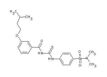 N-[({4-[(dimethylamino)sulfonyl]phenyl}amino)carbonothioyl]-3-(3-methylbutoxy)benzamide - Click Image to Close