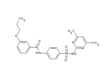 N-(4-{[(4,6-dimethyl-2-pyrimidinyl)amino]sulfonyl}phenyl)-3-propoxybenzamide