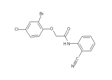 2-(2-bromo-4-chlorophenoxy)-N-(2-cyanophenyl)acetamide