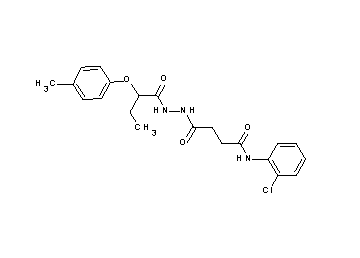 N-(2-chlorophenyl)-4-{2-[2-(4-methylphenoxy)butanoyl]hydrazino}-4-oxobutanamide - Click Image to Close