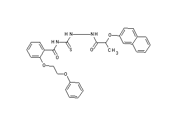 N-({2-[2-(2-naphthyloxy)propanoyl]hydrazino}carbonothioyl)-2-(2-phenoxyethoxy)benzamide - Click Image to Close