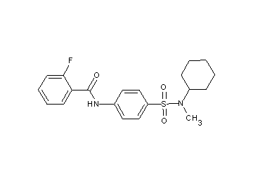 N-(4-{[cyclohexyl(methyl)amino]sulfonyl}phenyl)-2-fluorobenzamide