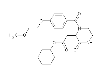 cyclohexyl {1-[4-(2-methoxyethoxy)benzoyl]-3-oxo-2-piperazinyl}acetate