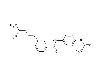 N-[4-(acetylamino)phenyl]-3-(3-methylbutoxy)benzamide