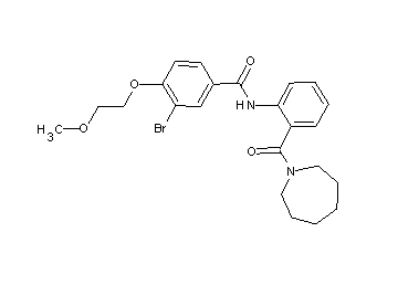 N-[2-(1-azepanylcarbonyl)phenyl]-3-bromo-4-(2-methoxyethoxy)benzamide