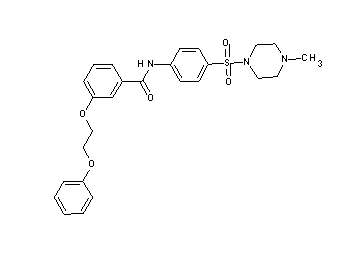 N-{4-[(4-methyl-1-piperazinyl)sulfonyl]phenyl}-3-(2-phenoxyethoxy)benzamide