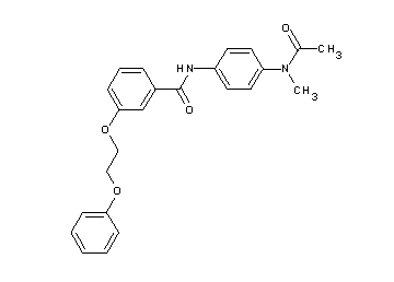 N-{4-[acetyl(methyl)amino]phenyl}-3-(2-phenoxyethoxy)benzamide