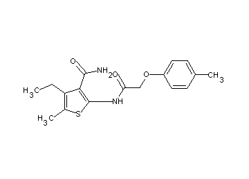 4-ethyl-5-methyl-2-{[(4-methylphenoxy)acetyl]amino}-3-thiophenecarboxamide