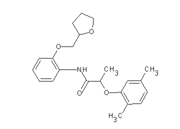 2-(2,5-dimethylphenoxy)-N-[2-(tetrahydro-2-furanylmethoxy)phenyl]propanamide