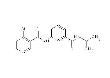 2-chloro-N-{3-[(isopropylamino)carbonyl]phenyl}benzamide