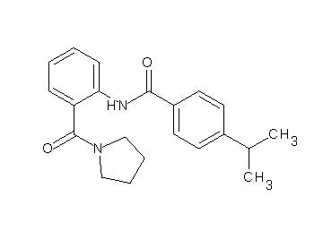 4-isopropyl-N-[2-(1-pyrrolidinylcarbonyl)phenyl]benzamide