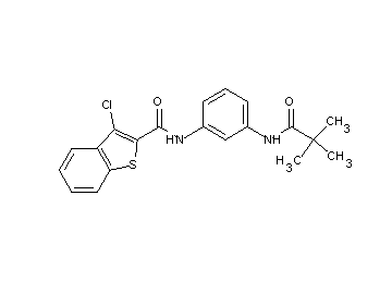 3-chloro-N-{3-[(2,2-dimethylpropanoyl)amino]phenyl}-1-benzothiophene-2-carboxamide