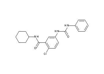 5-[(anilinocarbonyl)amino]-2-chloro-N-cyclohexylbenzamide