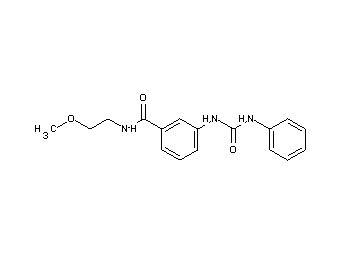 3-[(anilinocarbonyl)amino]-N-(2-methoxyethyl)benzamide