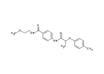 N-(2-methoxyethyl)-4-{[2-(4-methylphenoxy)propanoyl]amino}benzamide