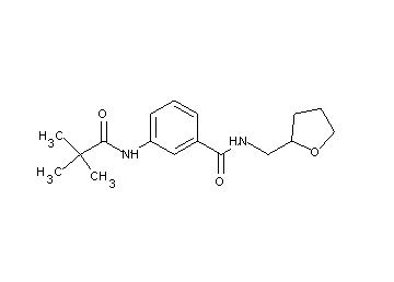 3-[(2,2-dimethylpropanoyl)amino]-N-(tetrahydro-2-furanylmethyl)benzamide