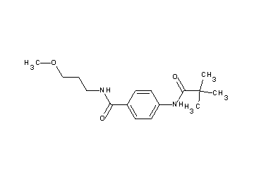 4-[(2,2-dimethylpropanoyl)amino]-N-(3-methoxypropyl)benzamide