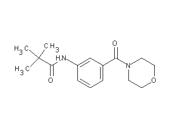 2,2-dimethyl-N-[3-(4-morpholinylcarbonyl)phenyl]propanamide