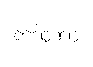 3-{[(cyclohexylamino)carbonyl]amino}-N-(tetrahydro-2-furanylmethyl)benzamide