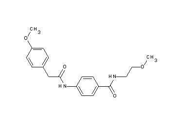 N-(2-methoxyethyl)-4-{[(4-methoxyphenyl)acetyl]amino}benzamide