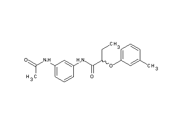 N-[3-(acetylamino)phenyl]-2-(3-methylphenoxy)butanamide