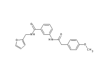 N-(2-furylmethyl)-3-{[(4-methoxyphenyl)acetyl]amino}benzamide