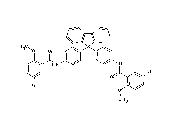 N,N'-[9H-fluorene-9,9-diylbis(4,1-phenylene)]bis(5-bromo-2-methoxybenzamide) - Click Image to Close