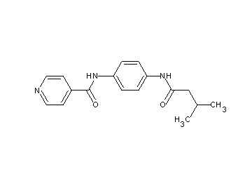 N-{4-[(3-methylbutanoyl)amino]phenyl}isonicotinamide