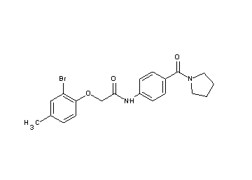 2-(2-bromo-4-methylphenoxy)-N-[4-(1-pyrrolidinylcarbonyl)phenyl]acetamide