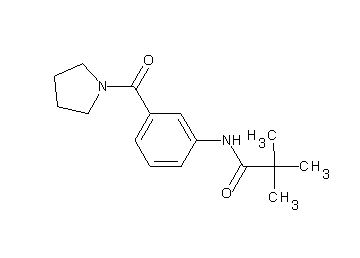 2,2-dimethyl-N-[3-(1-pyrrolidinylcarbonyl)phenyl]propanamide
