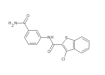 N-[3-(aminocarbonyl)phenyl]-3-chloro-1-benzothiophene-2-carboxamide