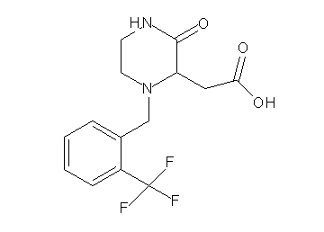 {3-oxo-1-[2-(trifluoromethyl)benzyl]-2-piperazinyl}acetic acid