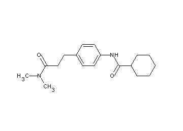 N-{4-[3-(dimethylamino)-3-oxopropyl]phenyl}cyclohexanecarboxamide
