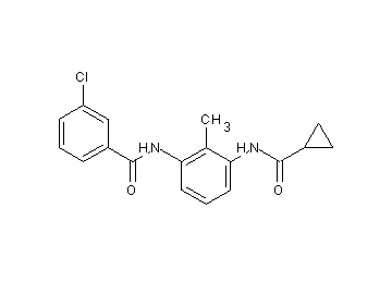 3-chloro-N-{3-[(cyclopropylcarbonyl)amino]-2-methylphenyl}benzamide