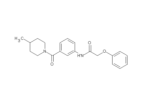 N-{3-[(4-methyl-1-piperidinyl)carbonyl]phenyl}-2-phenoxyacetamide