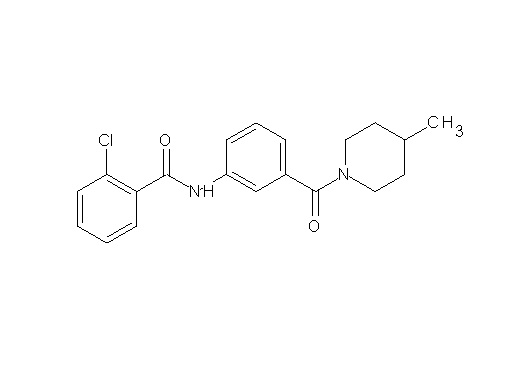 2-chloro-N-{3-[(4-methyl-1-piperidinyl)carbonyl]phenyl}benzamide