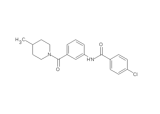 4-chloro-N-{3-[(4-methyl-1-piperidinyl)carbonyl]phenyl}benzamide