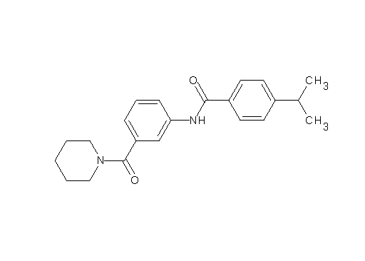 4-isopropyl-N-[3-(1-piperidinylcarbonyl)phenyl]benzamide
