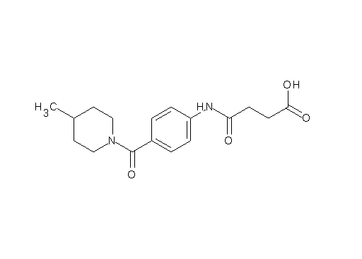 4-({4-[(4-methyl-1-piperidinyl)carbonyl]phenyl}amino)-4-oxobutanoic acid