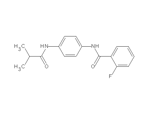 2-fluoro-N-[4-(isobutyrylamino)phenyl]benzamide