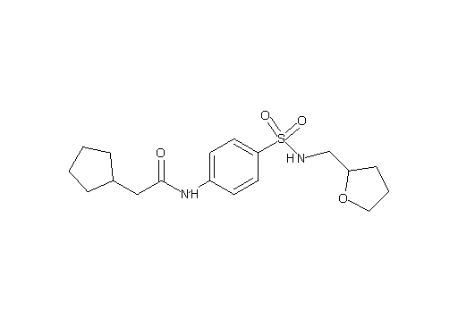 2-cyclopentyl-N-(4-{[(tetrahydro-2-furanylmethyl)amino]sulfonyl}phenyl)acetamide