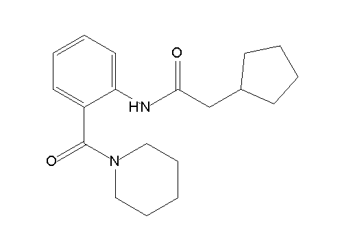 2-cyclopentyl-N-[2-(1-piperidinylcarbonyl)phenyl]acetamide