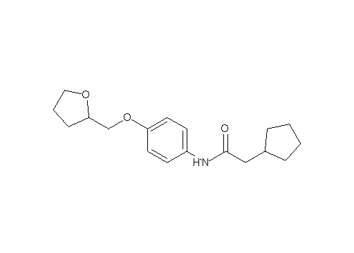2-cyclopentyl-N-[4-(tetrahydro-2-furanylmethoxy)phenyl]acetamide