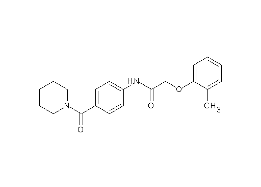 2-(2-methylphenoxy)-N-[4-(1-piperidinylcarbonyl)phenyl]acetamide