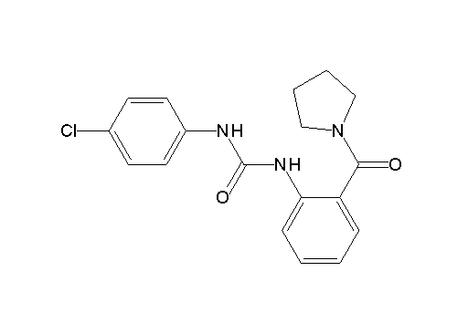 N-(4-chlorophenyl)-N'-[2-(1-pyrrolidinylcarbonyl)phenyl]urea